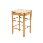 24" Rush Seat Counter Stool in Oak