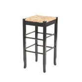 29" Rush Seat Barstool in Black