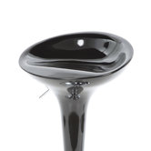 Luna Adjustable Scoop Swivel Bar Stool in Black (set of 2)