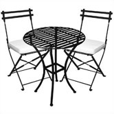 Folding 3 Piece Bistro Set