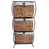 Rattan Three Drawer File Cabinet