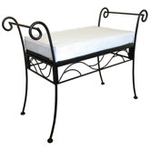 75Poet's Single Iron Garden Bench