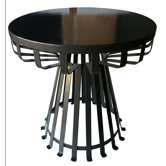 Metal Iron Base Flat Side Table