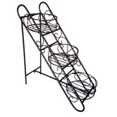Folding Iron Plant Stand with Three Baskets