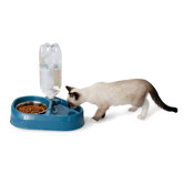 Combo Feeder and Waterer with Stainless Steel Bowl