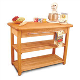 French Country Prep Table with Butcher Block Top