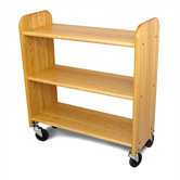 Library Book Truck in Natural Oak