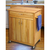 Kitchen Cart with Butcher Block Top