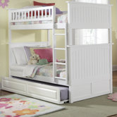 Nantucket Bunk Bed with Flat Panel Drawers