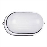 10.5" Oval Commercial  Outdoor Sconce in White
