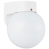 Outdoor Round Wall Lantern in White