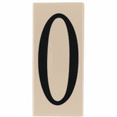 Ambiance "0" Address Number Tile in Creme