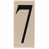 Ambiance "7" Address Number Tile in Creme