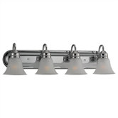Gladstone  Vanity Light with Satin Etched Glass