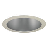 Multiplier Trim with Satin Nickel Baffle in White