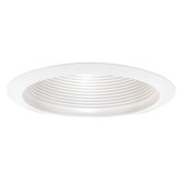 Recessed Trim with Black Baffle in White