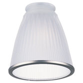 Frosted with Brushed Pewter Glass Shade for Ceiling Fan Light Kit