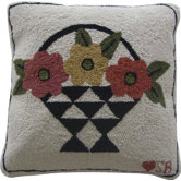 A Day For Flowers Square: 18" x 18" - Beige Pillow
