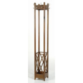 Mahogany Village Square Coat Rack