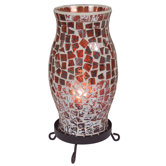 Tischleuchte Mosaik in Orange