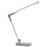 LED Gelenk-Tischleuchte in Silber