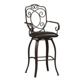 30" Crested Back Bar Stool