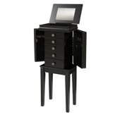 Deanna Jewelry Armoire in Rich Black