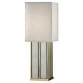 Sloane One Light Table Lamp in Polished Brass And Brushed Steel