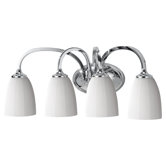 Perry Four Light Bath Vanity in Chrome