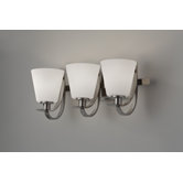 Spectra Three Light Bath Vanity in Brushed Steel