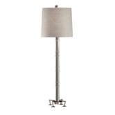 Edessa 33" One Light Buffet Lamp in Polished Nickel