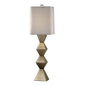Dahlia One Light Table Lamp in Ebonized Silver