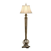 Castalia One Light Floor Lamp in Silver Leaf Sienna