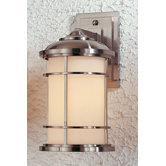 Lighthouse Wall Lantern 9" in Brushed Steel