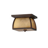 Wright House Two Light Outdoor Lantern in Sorrel Brown