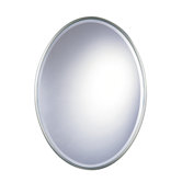 Westminster Oval Mirror in Pewter