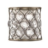 Lucia One Light Wall Sconce in Burnished Silver