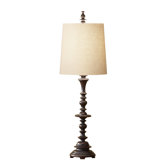 Sadri One Light Table Lamp in Dark Burlwood