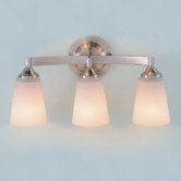 Paris Moderne  Vanity Light in Brushed Steel