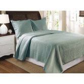 Vashon Slate Blue Quilt Set