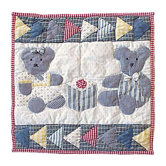 Blue Teddy Bear Toss Pillow