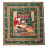 Santa By The Fireside King Quilt