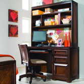 Elite Expressions 50" W Computer Desk with Keyboard Tray and Hutch