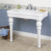 Versailles Console Sink with 8" Centers in White