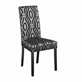 Manhattan Upholstered Chair in Black Gloss