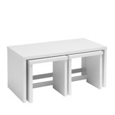 Manhattan Long John Table in White Gloss