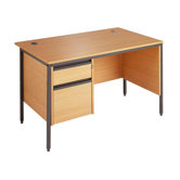 Maestro Straight H Frame Desk with Modesty Panel