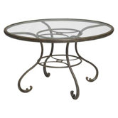 Old Gate Glass Top 48" Round Dining Table