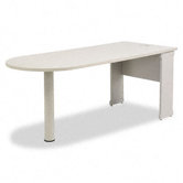 72" W x 30" D Modular Peninsula Worktable in Gray