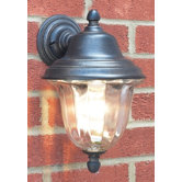 Outdoor Wall Lantern in Black / Gold